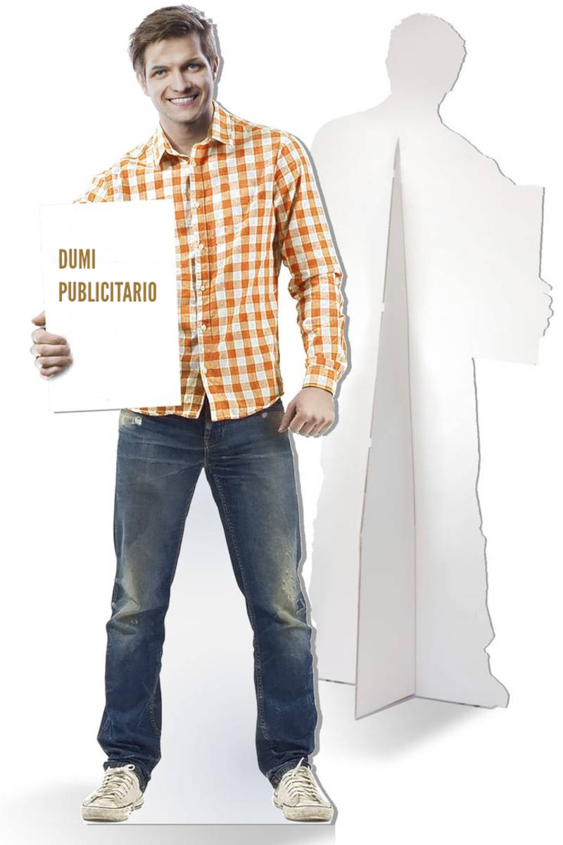 Dummi Publicitario 4 Dummis en Carton; Dummis publicitarios en Bogota; Publicidad en Carton en Bogota; Produccion de Dummis; Produccion de Publicidad en Carton